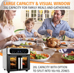 20L Air Fryer Oven with Dual French Glass