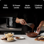 20L Countertop Microwave Oven 700W 10 Power Levels