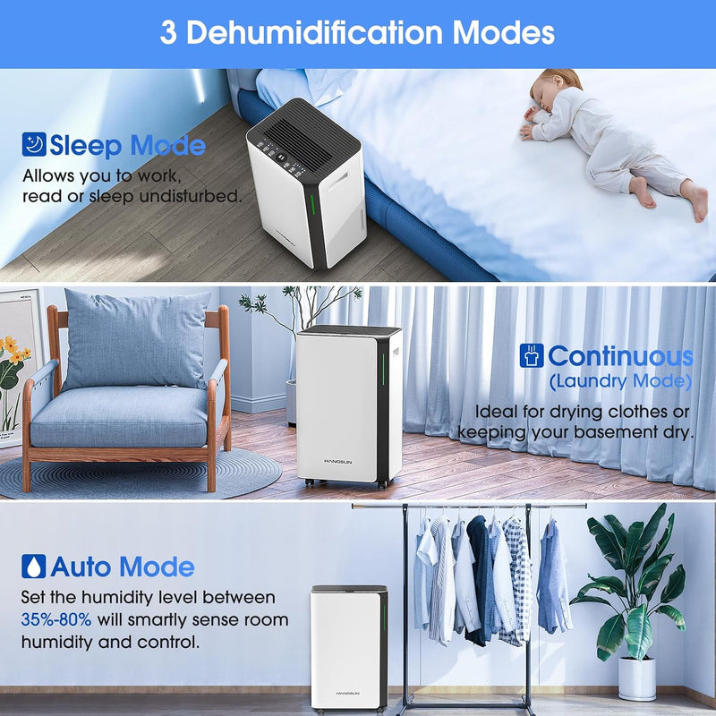 20L Day Dehumidifiers for Home Dehumidifier Drying Clothes
