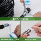 20m High Pressure Washer Drain Pipe Cleaning Hose
