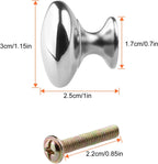 20pcs Cabinet Knob 30MM Polished Chrome Kitchen Cupboard