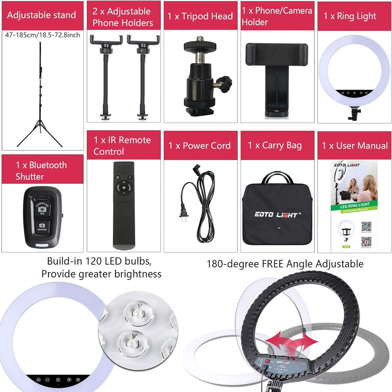 21 Inch LED Ring Light with Tripod Stand