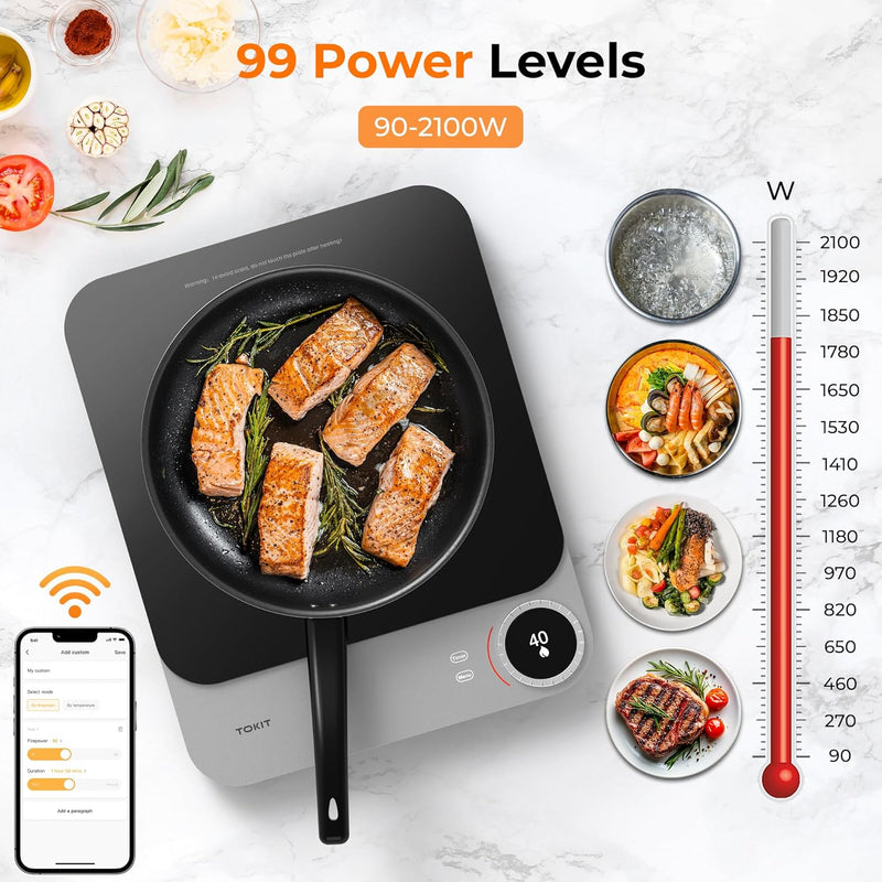 Portable Induction Hob 2100W Smart Single Hot Plate