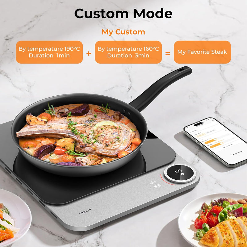 Portable Induction Hob 2100W Smart Single Hot Plate