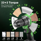 21V Brushless Cordless Combi Drill Set 2x2.0ah Hammer