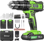 21V Brushless Cordless Combi Drill Set 2x2.0ah Hammer