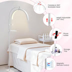 Half Moon Lash Light:22in Foldable Floor Lamp