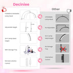 Half Moon Lash Light:22in Foldable Floor Lamp