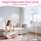 Half Moon Lash Light:22in Foldable Floor Lamp