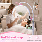 Half Moon Lash Light:22in Foldable Floor Lamp