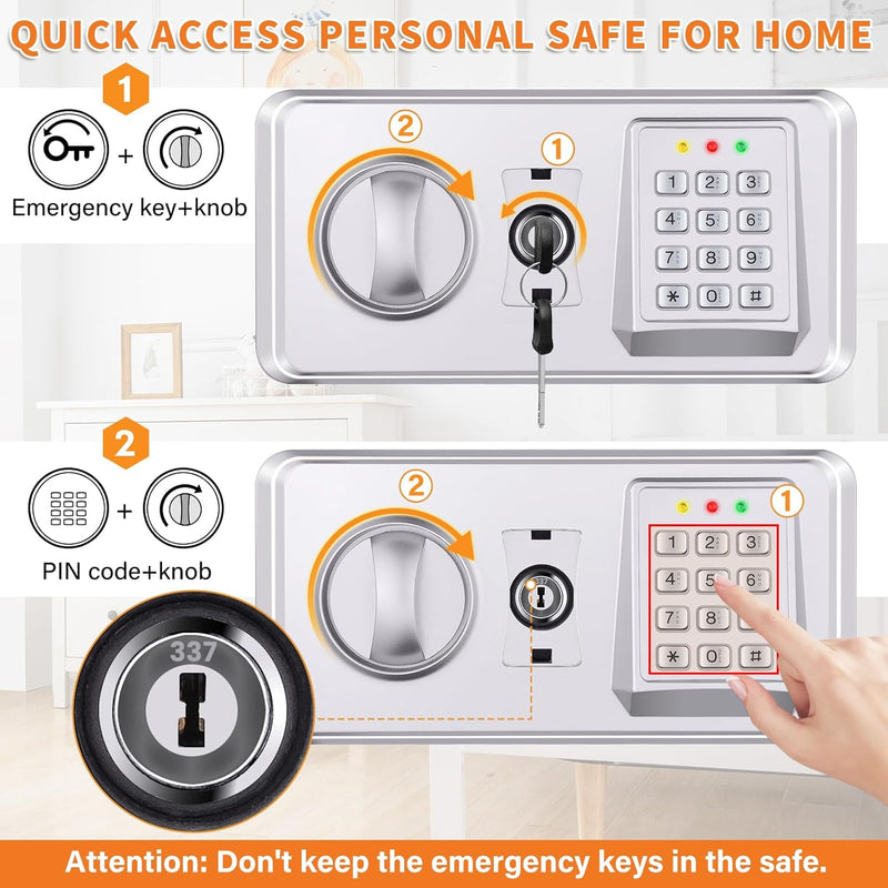 22L Digital Home Safe Box with Code Money