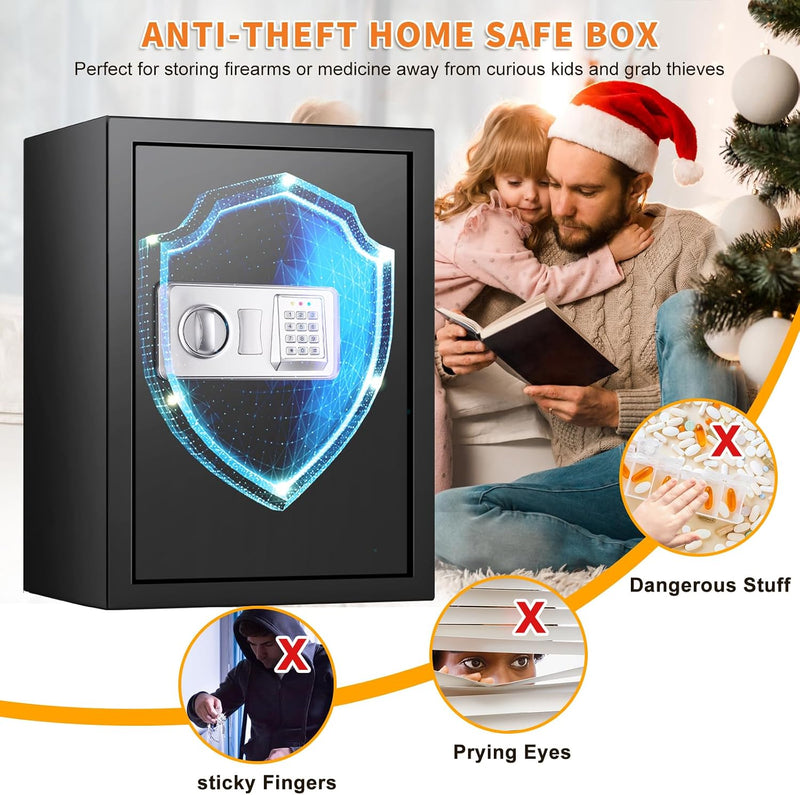 22L Digital Home Safe Box with Code Money