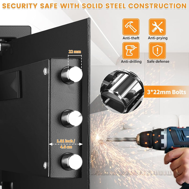 22L Digital Home Safe Box with Code Money