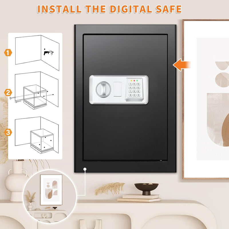 22L Digital Home Safe Box with Code Money