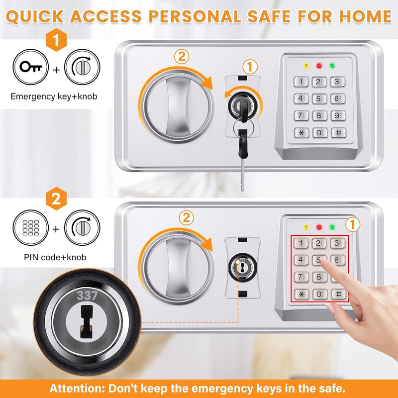 22L Digital Home Safe Box with Code Money