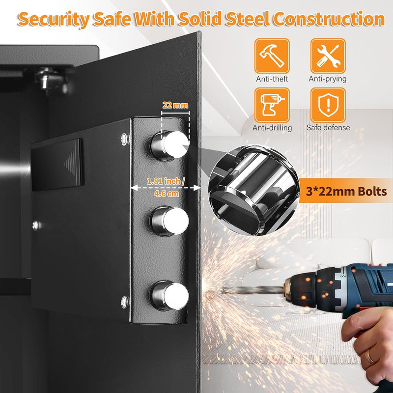22L Digital Home Safe Box with Code Money