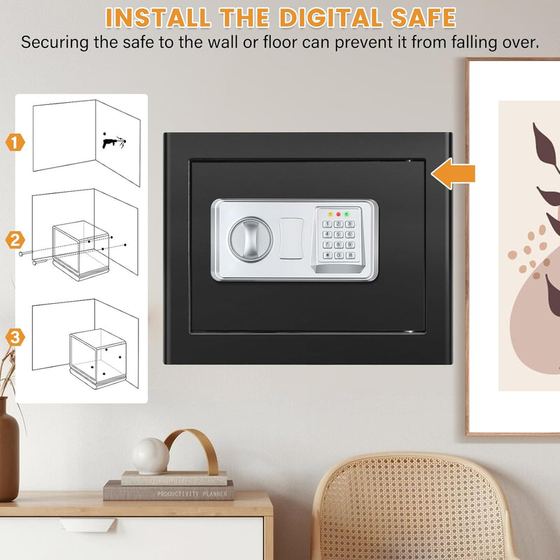 22L Digital Home Safe Box with Code Money
