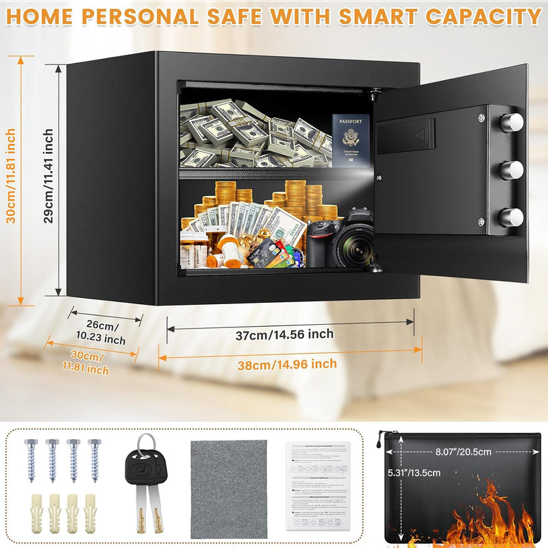 22L Digital Home Safe Box with Code Money