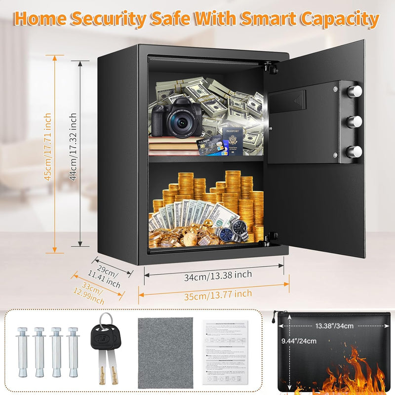 22L Digital Home Safe Box with Code Money