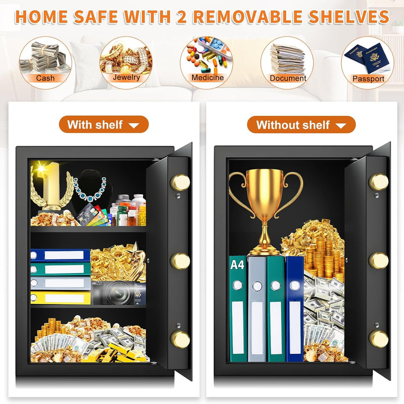 22L Digital Home Safe Box with Code Money
