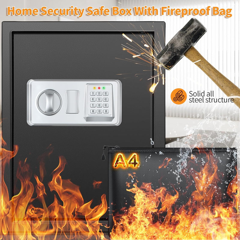 22L Digital Home Safe Box with Code Money