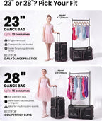 23" Dance Bag with Garment Rack Upgraded Stable