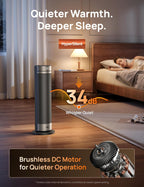 23 Inch Space Heater 2000W Silent Electric Heaters