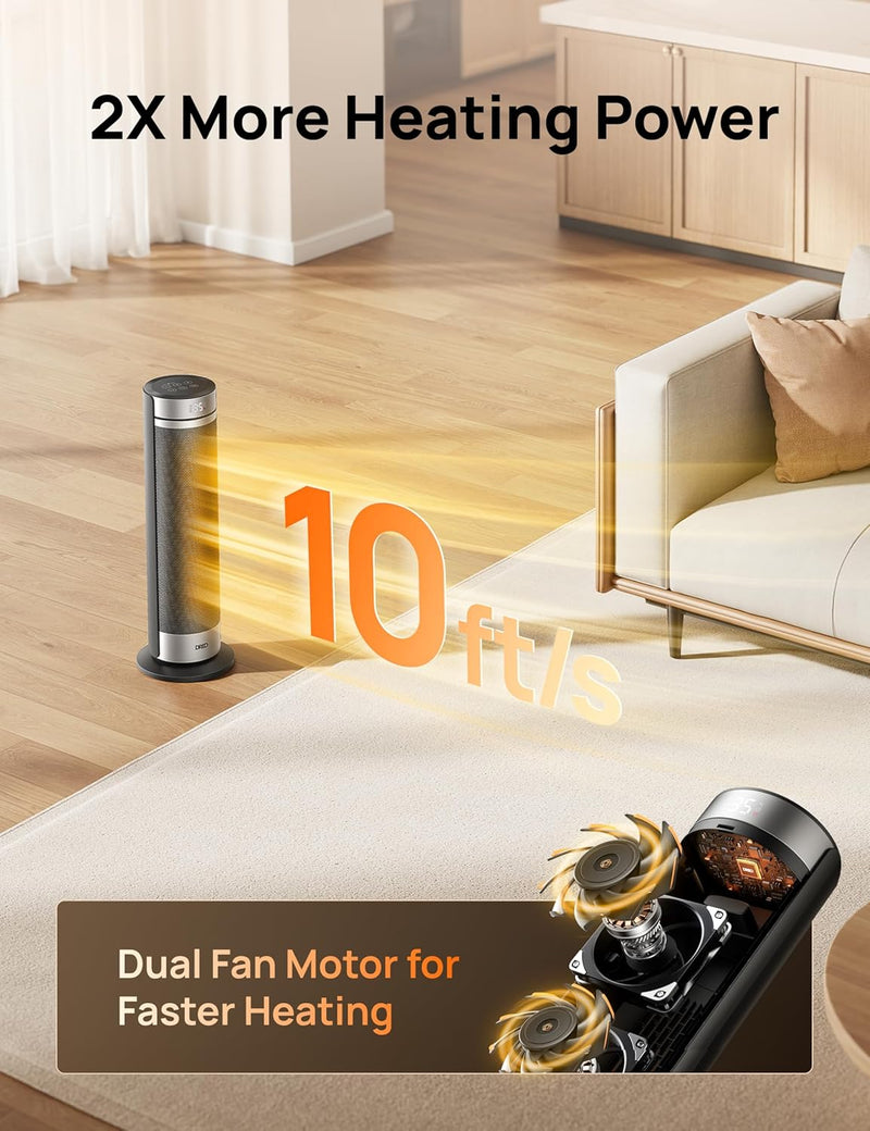 23 Inch Space Heater 2000W Silent Electric Heaters