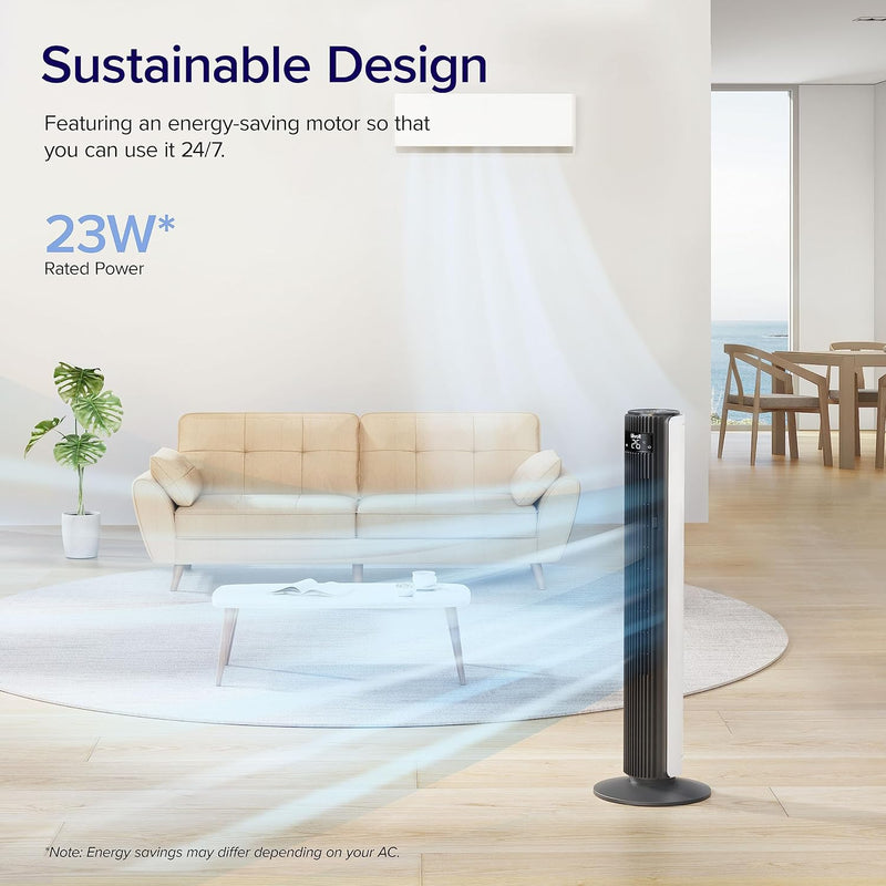 23db Silent Tower Fan Bladeless for Bedroom Energy