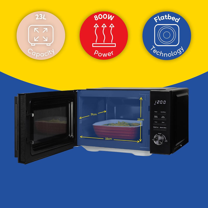 23L Flatbed Digital Microwave with 800W Power 8