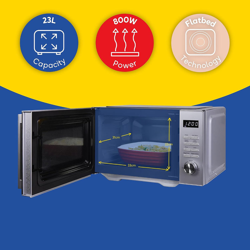 23L Flatbed Digital Microwave with 800W Power 8