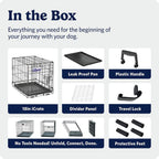 24-Inch Icrate Folding Dog Crate with Divider Panel