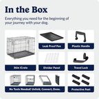 24-Inch Icrate Folding Dog Crate with Divider Panel
