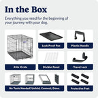 24-Inch Icrate Folding Dog Crate with Divider Panel