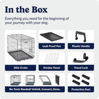 24-Inch Icrate Folding Dog Crate with Divider Panel