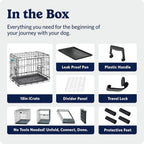 24-Inch Icrate Folding Dog Crate with Divider Panel