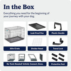 24-Inch Icrate Folding Dog Crate with Divider Panel