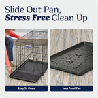 24-Inch Icrate Folding Dog Crate with Divider Panel