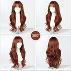 24" Synthetic Natural Long Wave Wigs with Neat