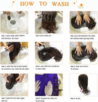 24" Synthetic Natural Long Wave Wigs with Neat