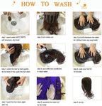 24" Synthetic Natural Long Wave Wigs with Neat