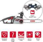 2400W Powerful Corded Electric Chainsaw with 16-Inch Guide