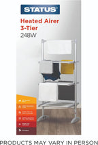 248W 3-Tier Heated Clothes Airer Foldable Aluminium