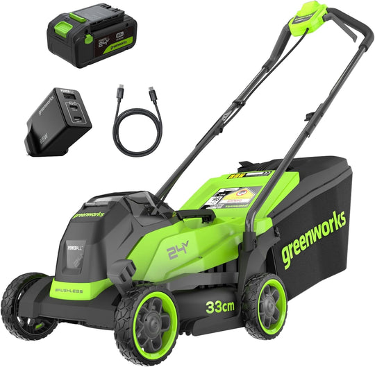 24V Cordless Lawnmower with Brushless Motor for Smaller