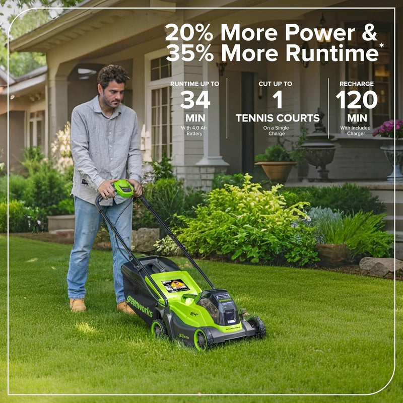 24V Cordless Lawnmower with Brushless Motor for Smaller