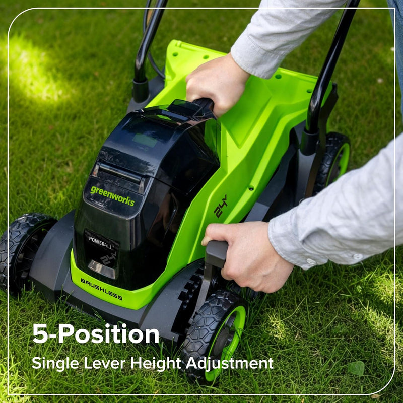 24V Cordless Lawnmower with Brushless Motor for Smaller