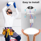 24W Bathroom Lights Ceiling 2400lm LED Flush
