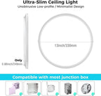 24W Bathroom Lights Ceiling 2400lm LED Flush