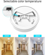 24W Bathroom Lights Ceiling 2400lm LED Flush