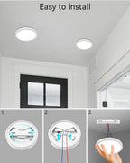 24W Bathroom Lights Ceiling 2400lm LED Flush